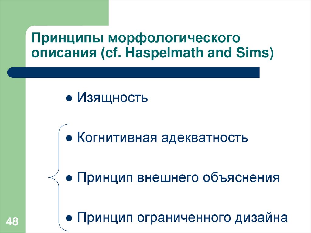 Откуда берется морфология?