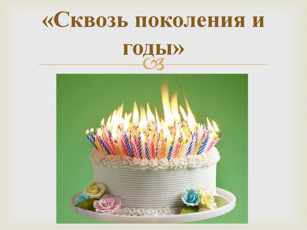 «Сквозь поколения и годы»