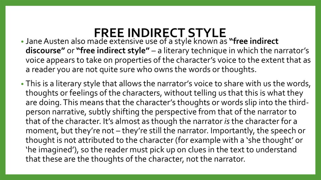 Free Indirect Style