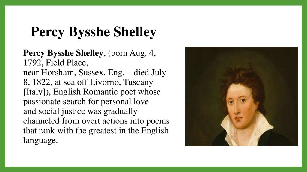 Percy Bysshe Shelley