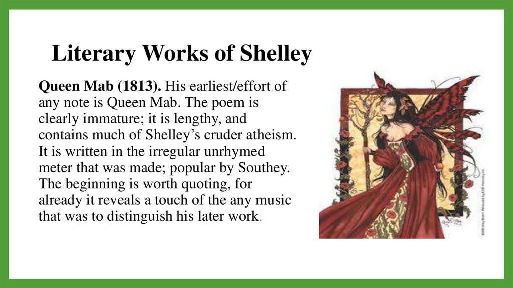 Literary Works of Shelley