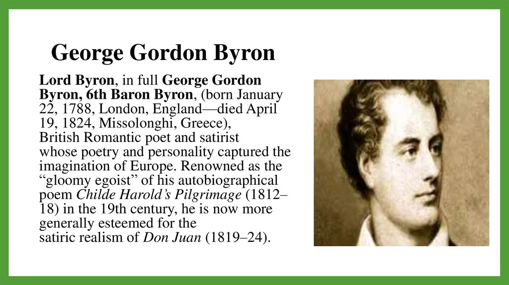 George Gordon Byron