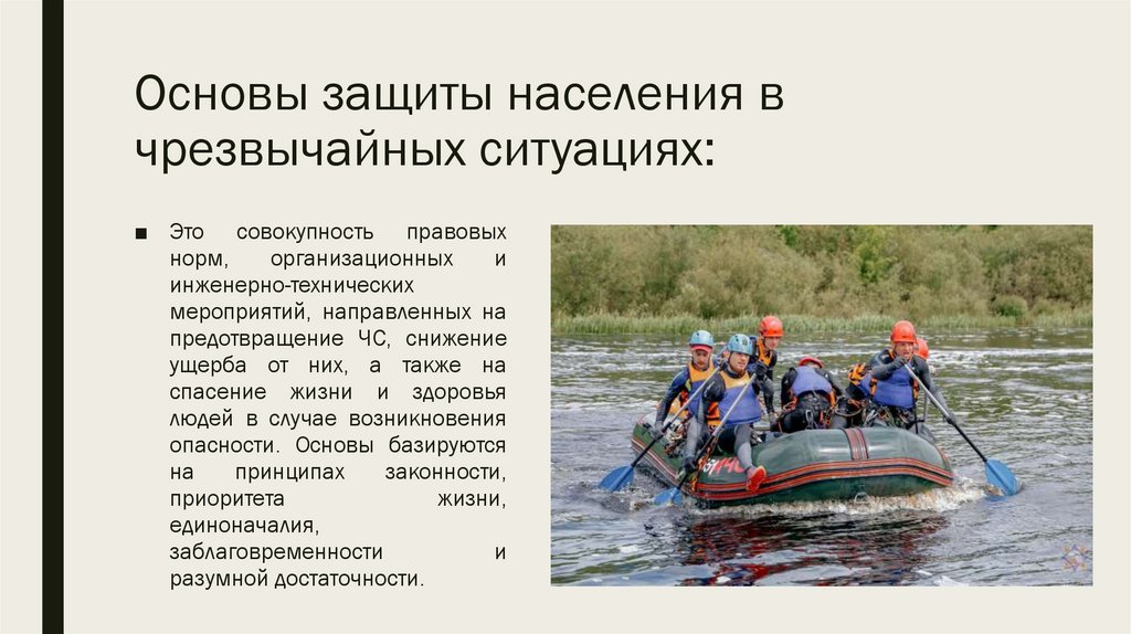 Основы защиты населения в чрезвычайных ситуациях: