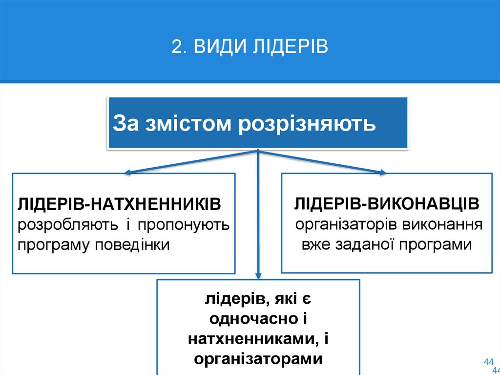 2. ВИДИ ЛІДЕРІВ