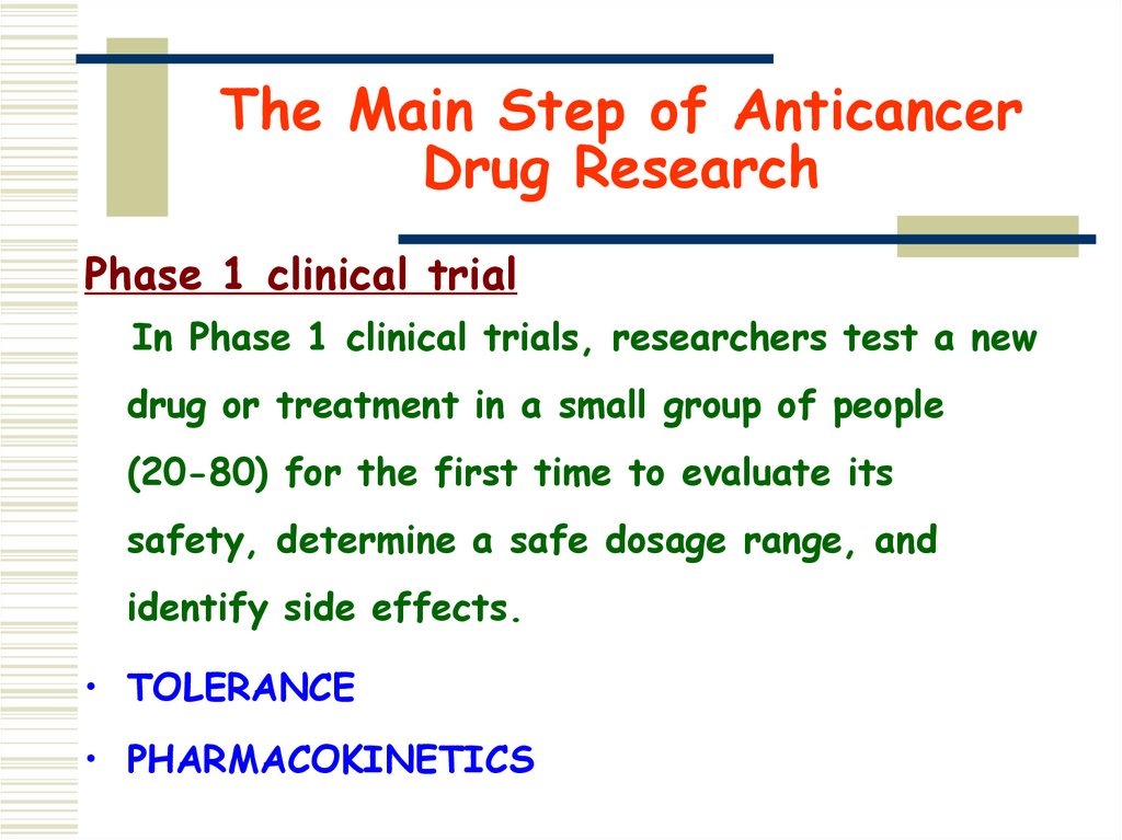 The Main Step of Anticancer Drug Research