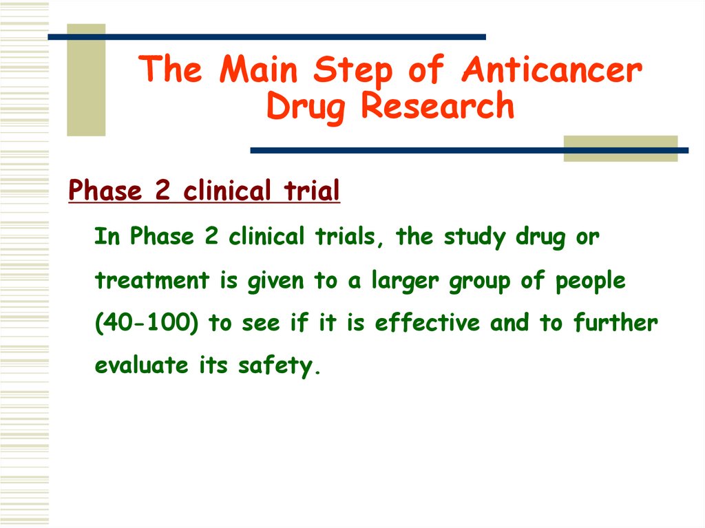 The Main Step of Anticancer Drug Research