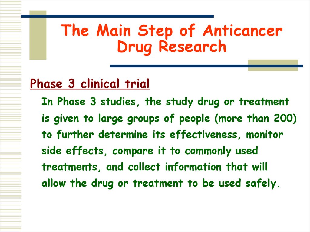 The Main Step of Anticancer Drug Research