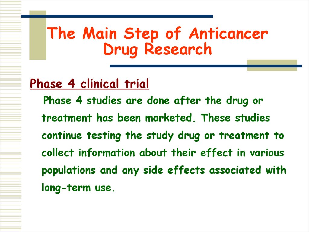 The Main Step of Anticancer Drug Research