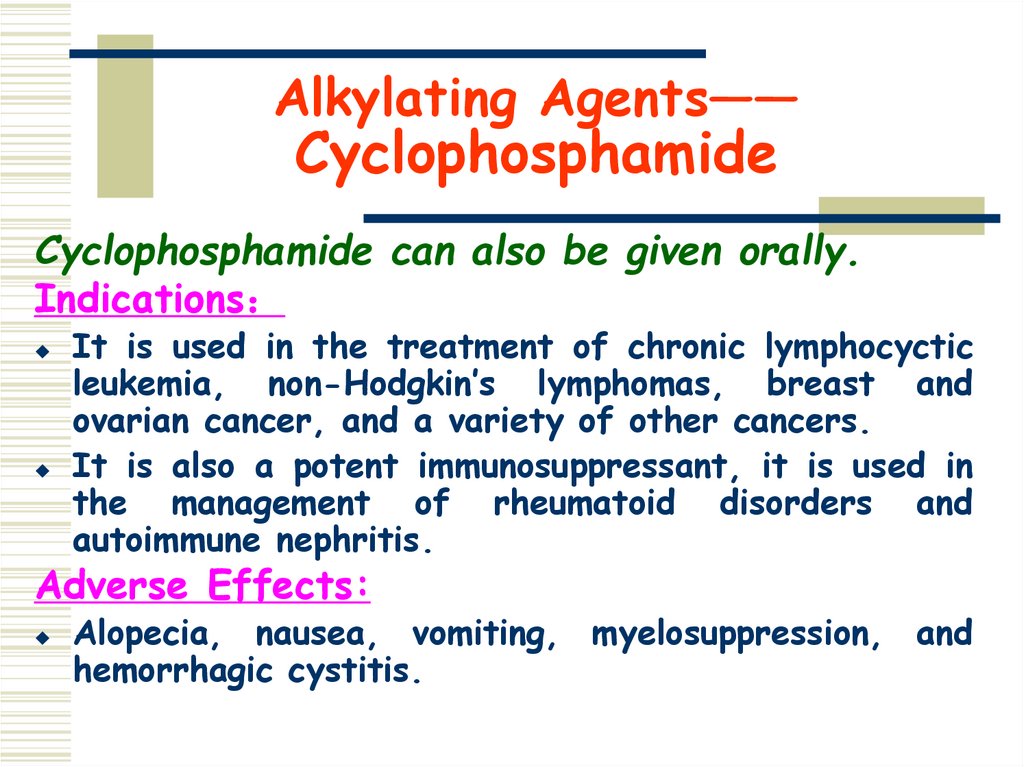 Alkylating Agents—— Cyclophosphamide