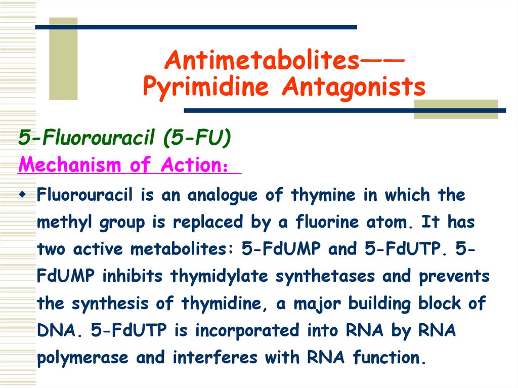 Antimetabolites—— Pyrimidine Antagonists