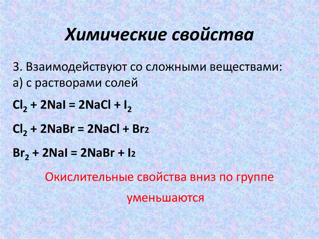 Химические свойства