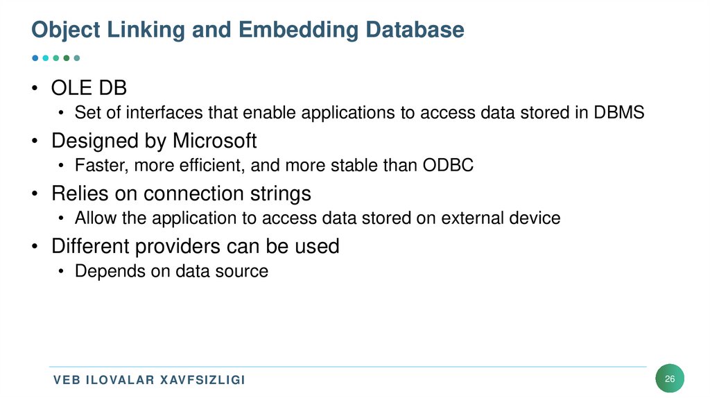 Object Linking and Embedding Database