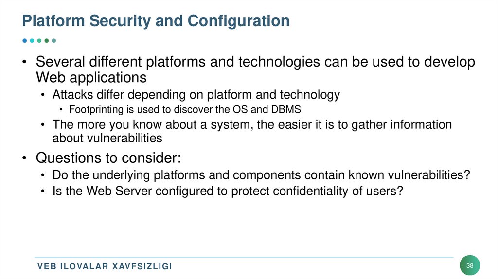 Platform Security and Configuration