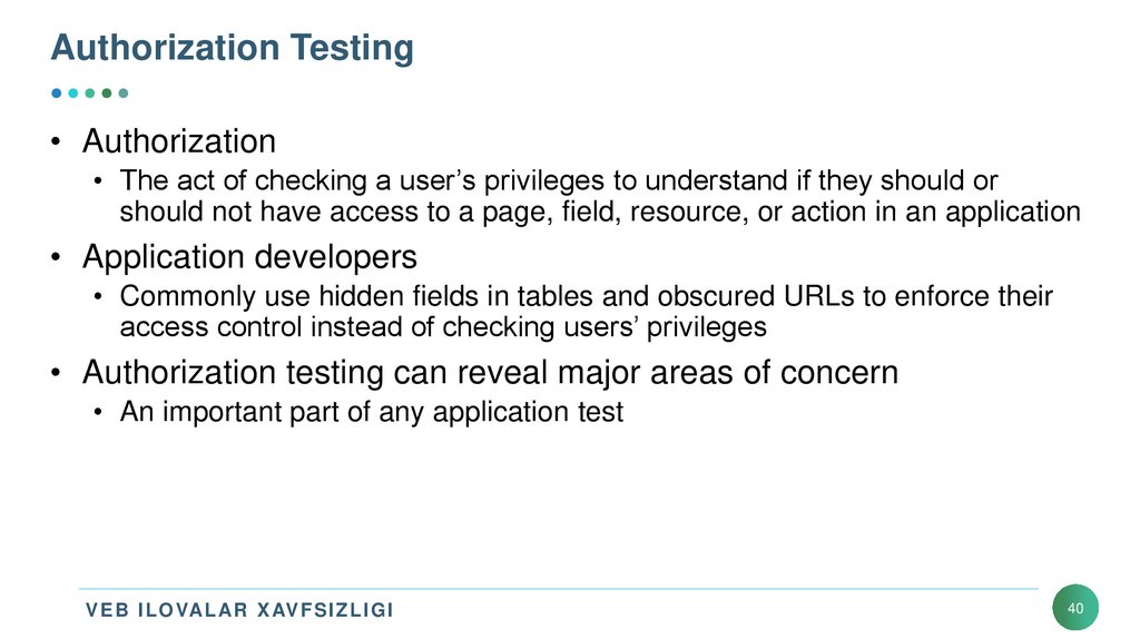 Authorization Testing