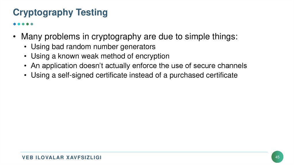 Cryptography Testing