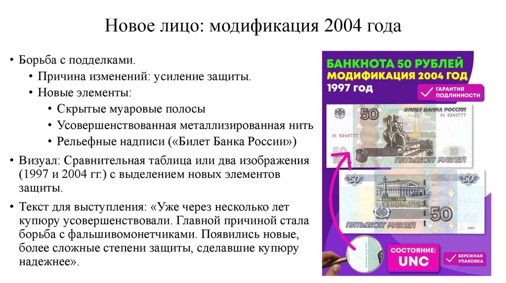 Новое лицо: модификация 2004 года