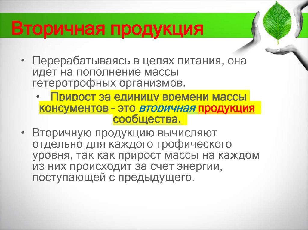 Вторичная продукция