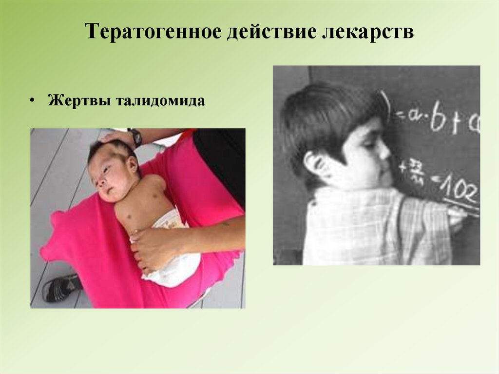 Тератогенное действие лекарств