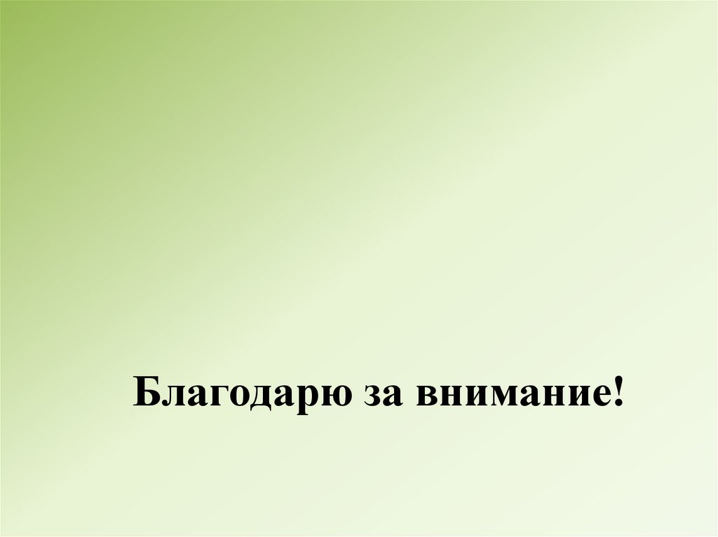 Благодарю за внимание!