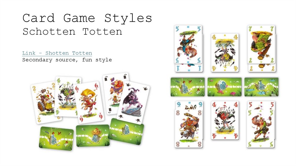 Card Game Styles Schotten Totten