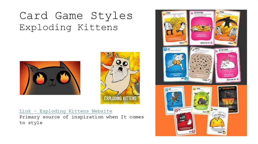 Card Game Styles Exploding Kittens