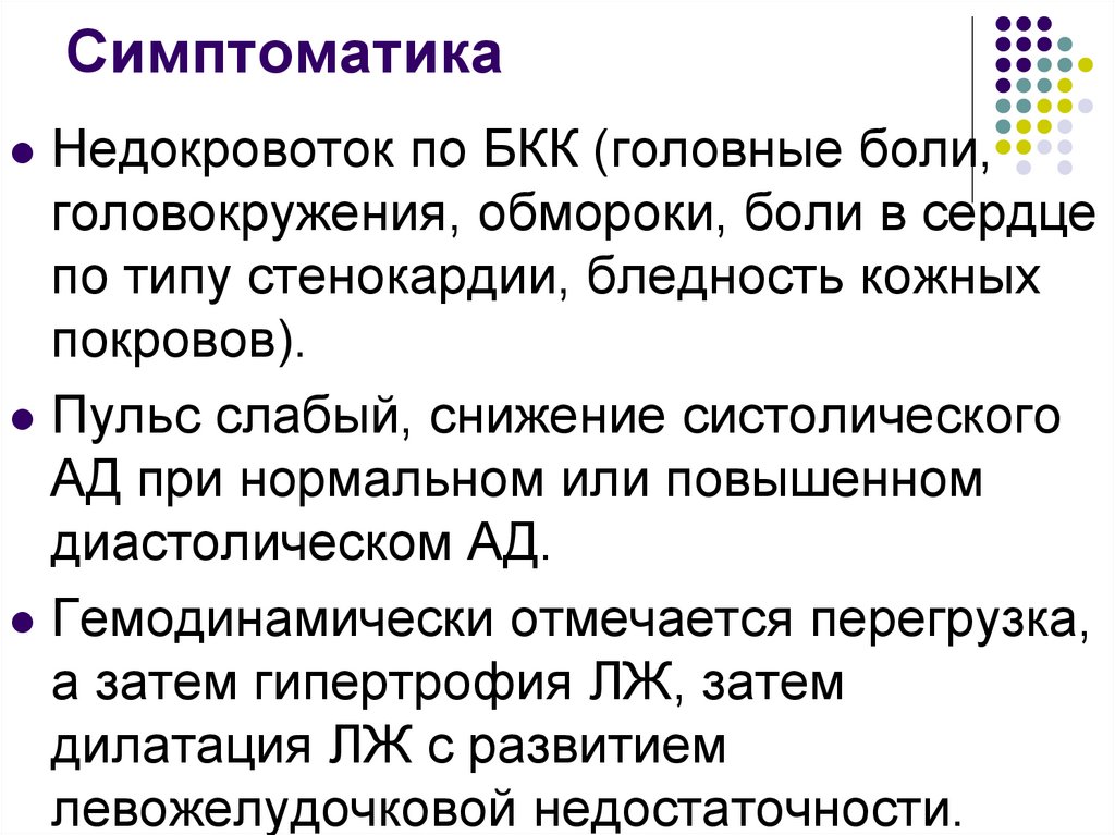 Симптоматика