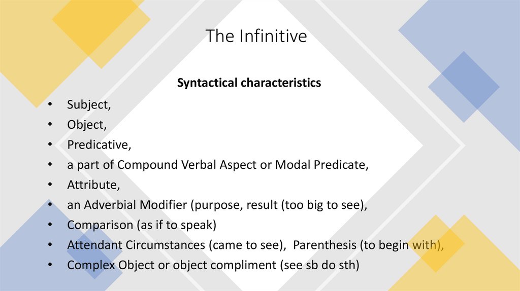 The Infinitive