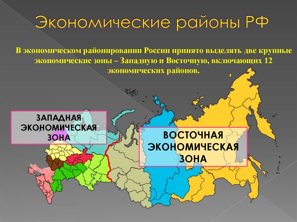 Экономические районы РФ