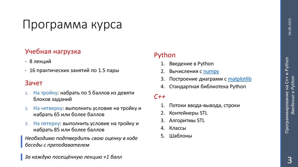 Программа курса