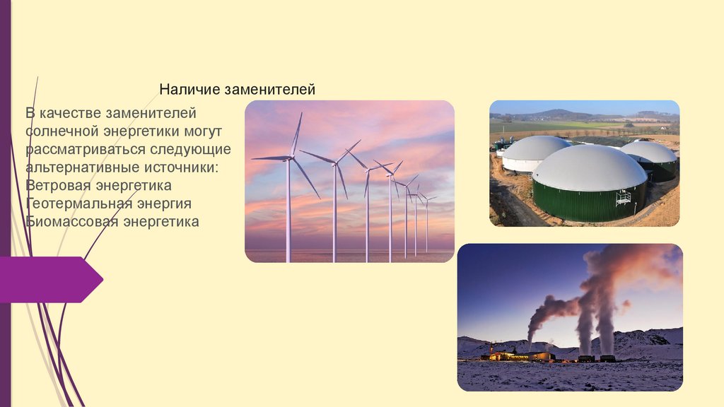 Наличие заменителей