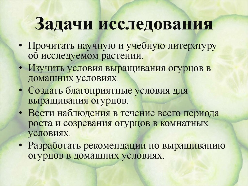 Задачи исследования