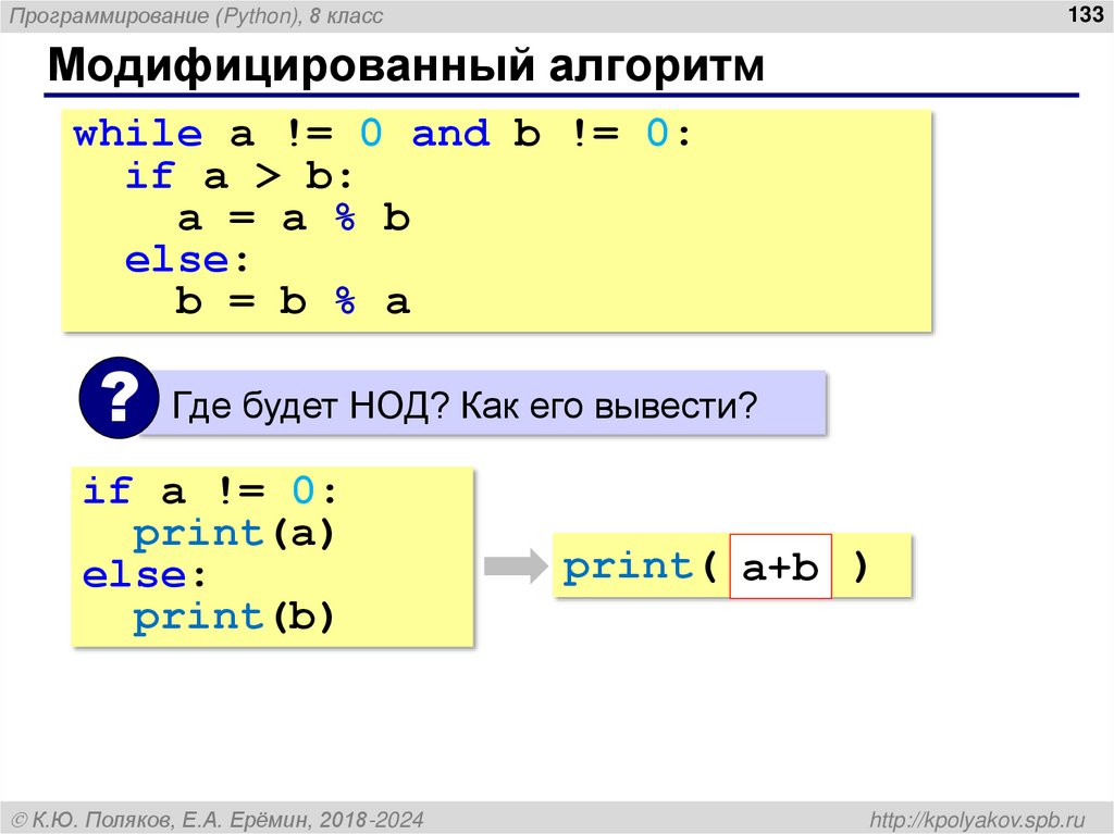 Модифицированный алгоритм