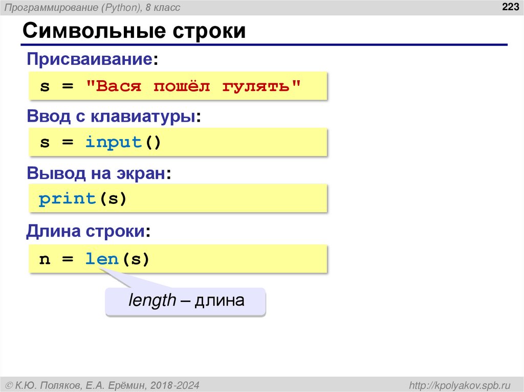 Что такое символьная строка?