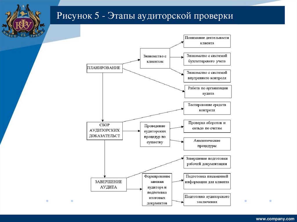 Рисунок 5 - Этапы аудиторской проверки