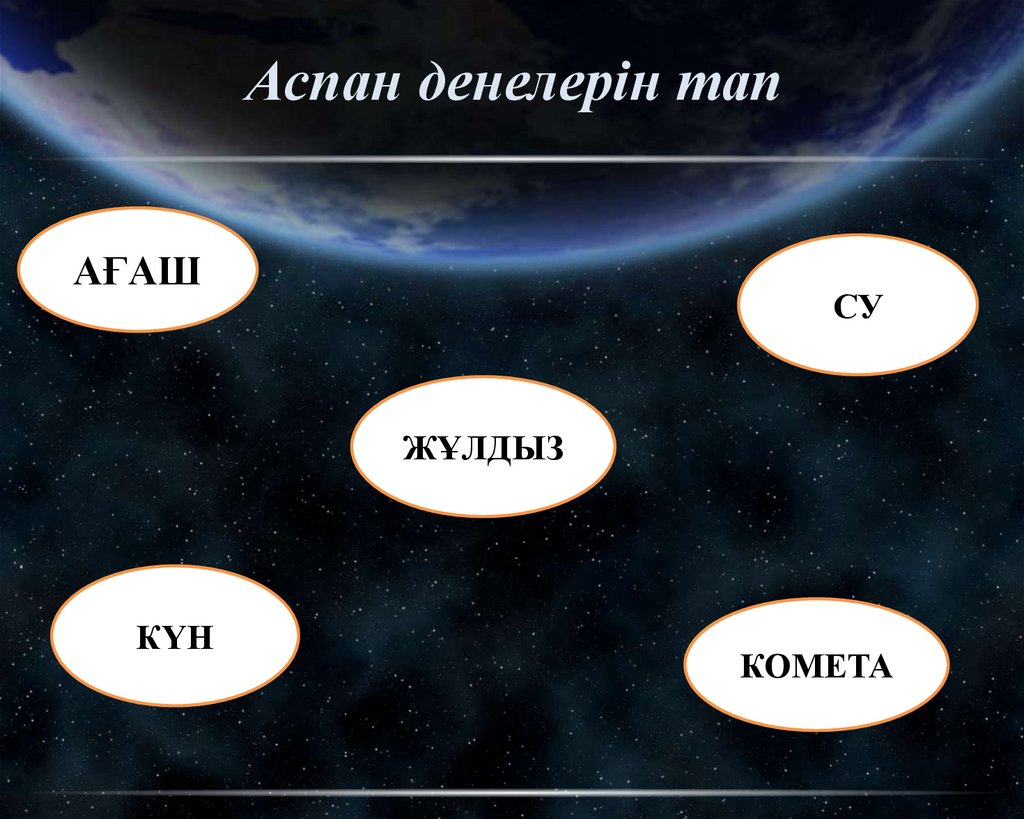 Аспан денелерін тап