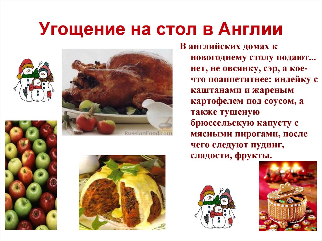 Угощение на стол в Англии