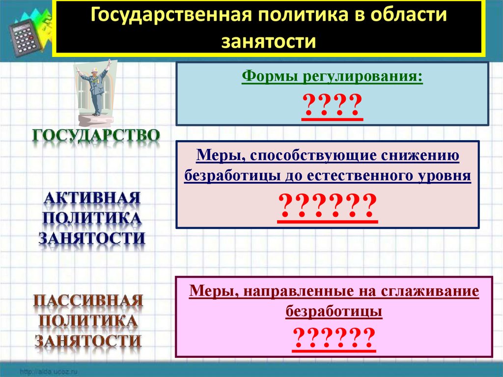 Государственная политика в области занятости