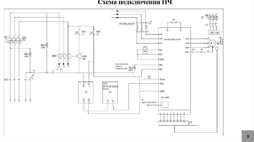 Схема подключения ПЧ