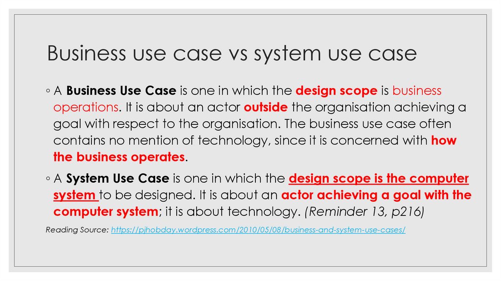 Use Case Diagram: Business use case