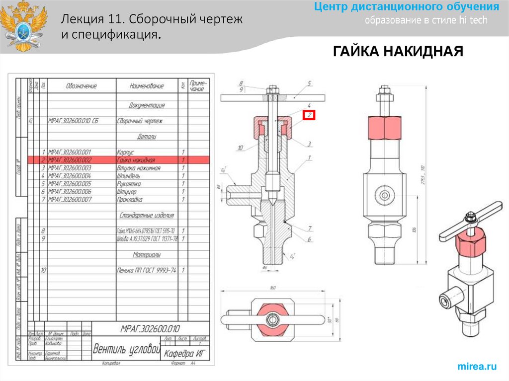 ГАЙКА НАКИДНАЯ