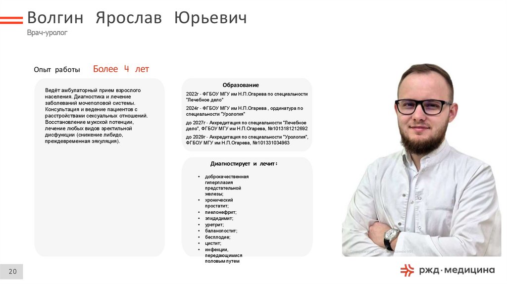 Волгин Ярослав Юрьевич Врач-уролог