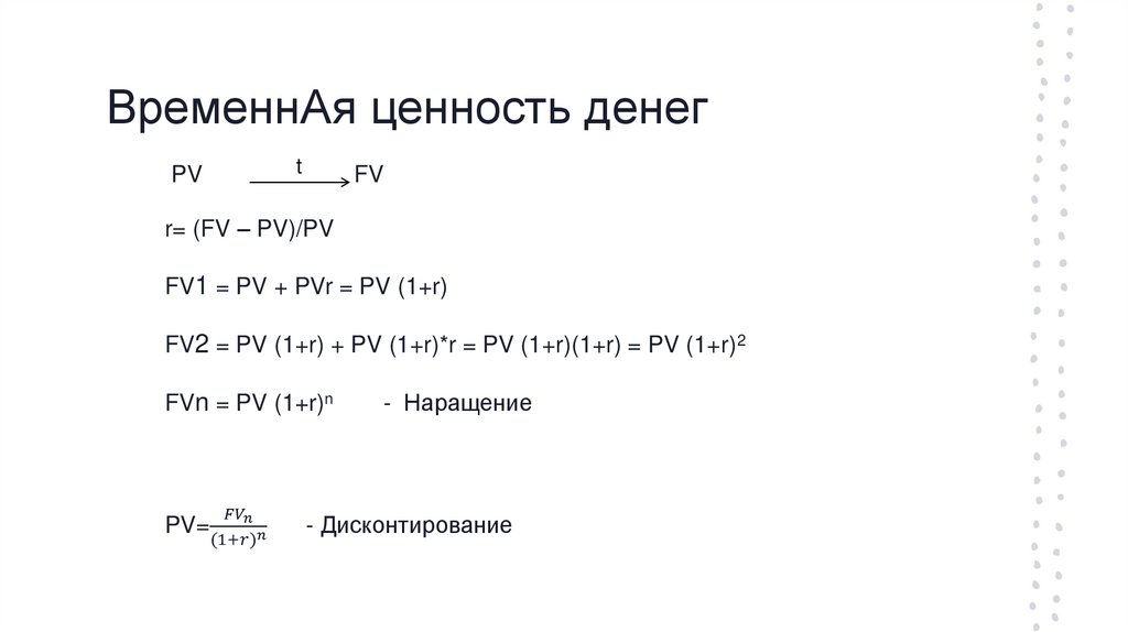 ВременнАя ценность денег