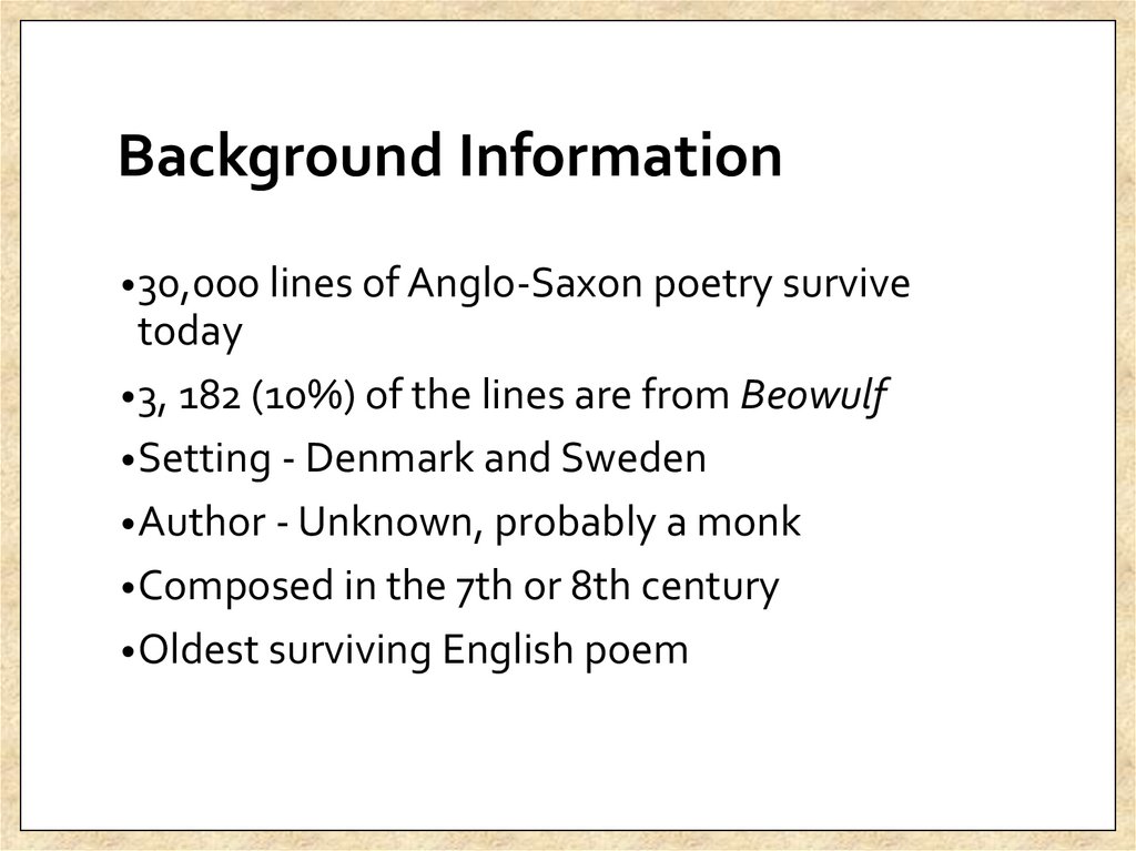 Background Information