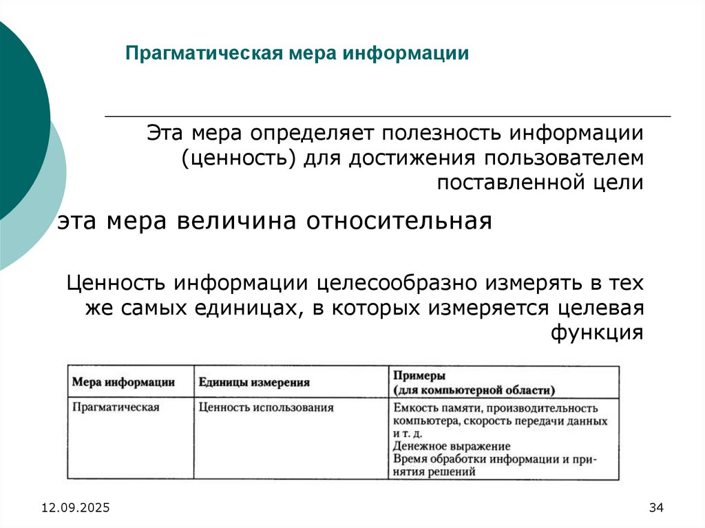 Прагматическая мера информации