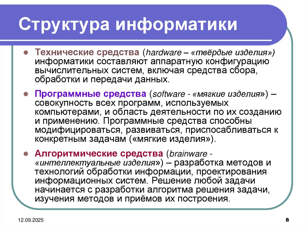 Структура информатики