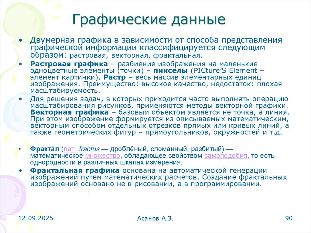 Графические данные