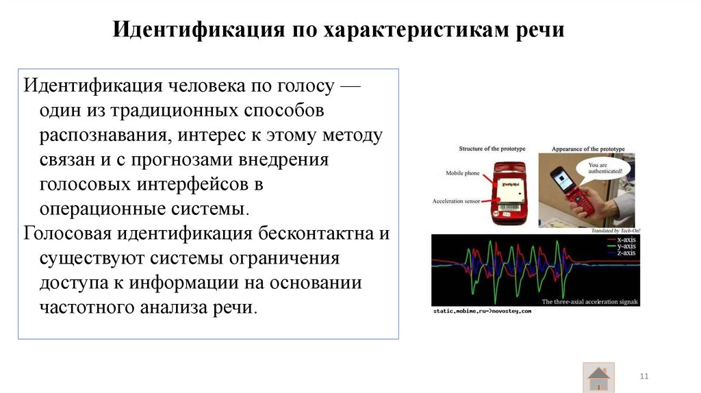 Идентификация по характеристикам речи