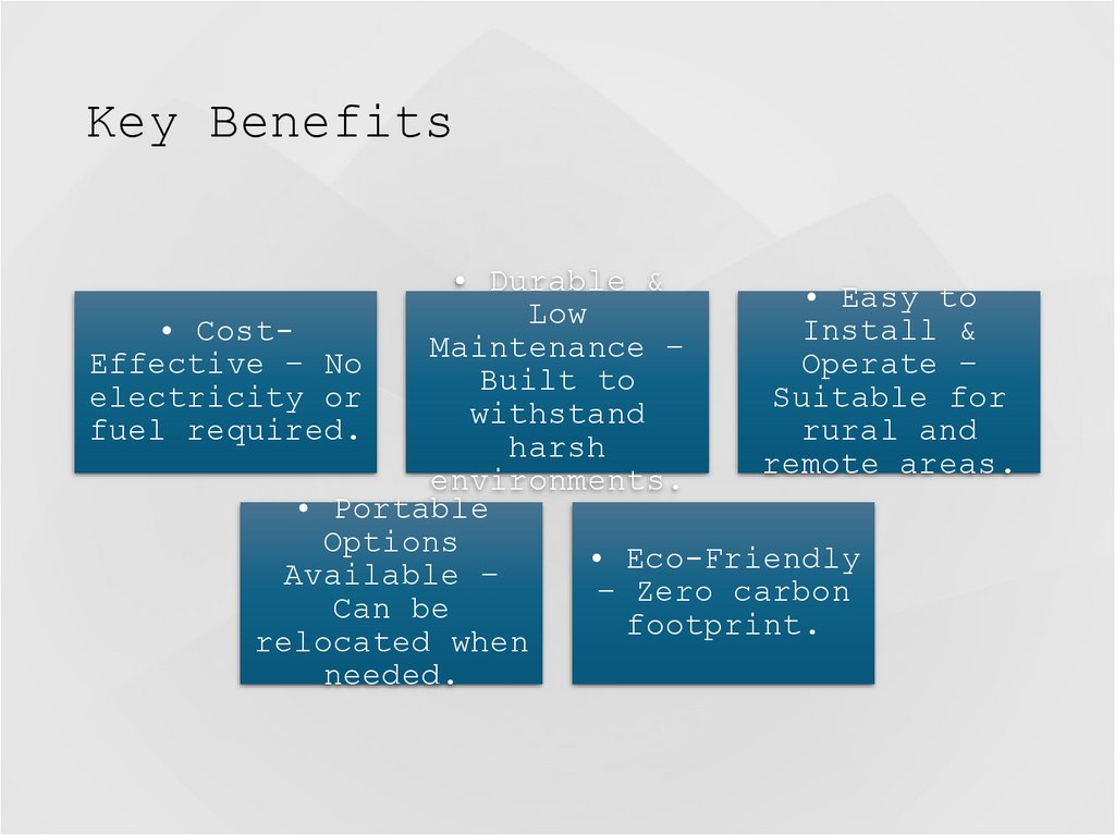 Key Benefits