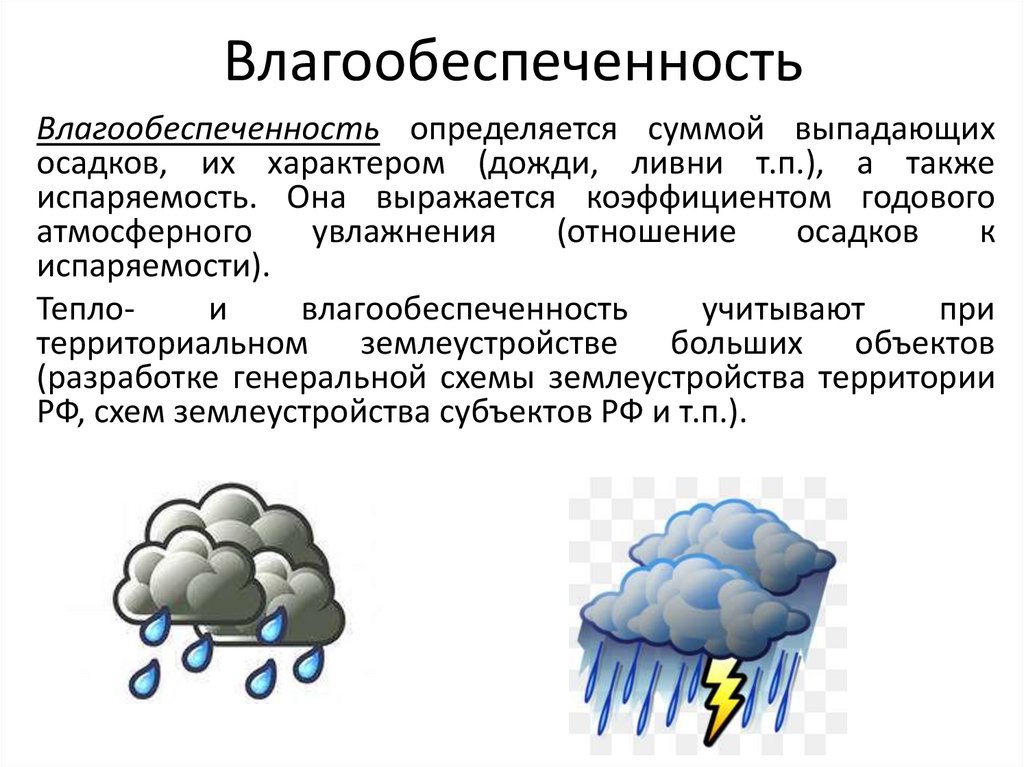 Влагообеспеченность