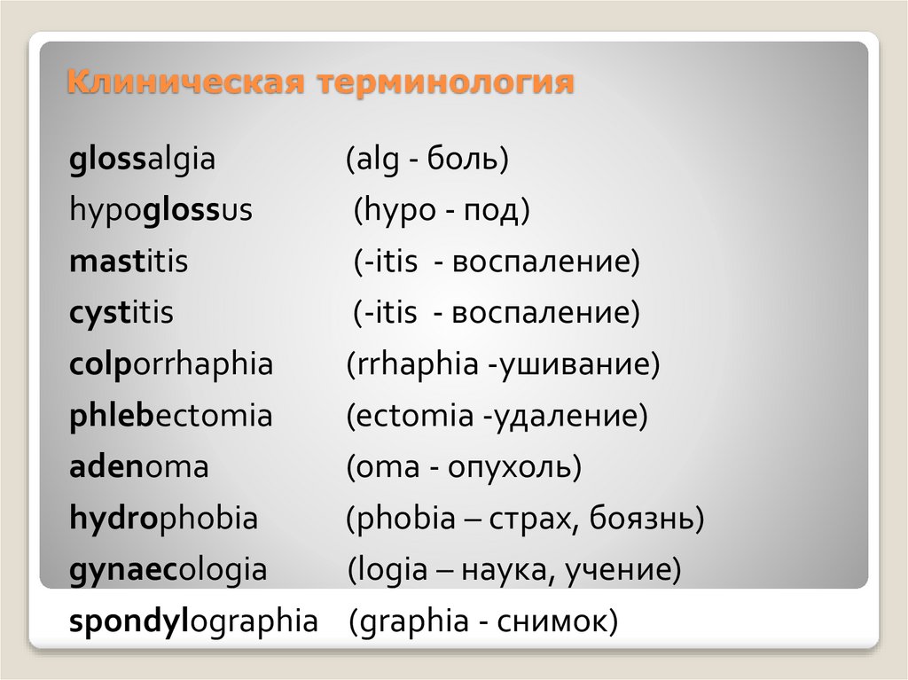 Клиническая терминология